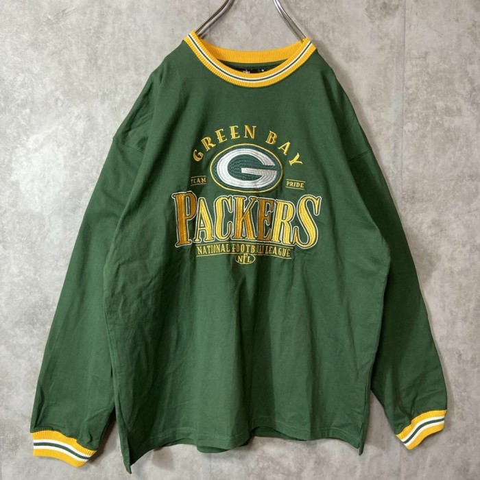 PACKERS embroidery  ringer sweat size M 配送A　パッカーズ　ビッグロゴ　リンガースウェット　バイカラー | Vintage.City 古着屋、古着コーデ情報を発信