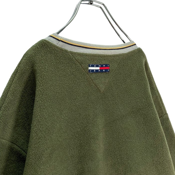 90s TOMMY JEANS L/S design fleece sweatshirt | Vintage.City 빈티지숍, 빈티지 코디 정보