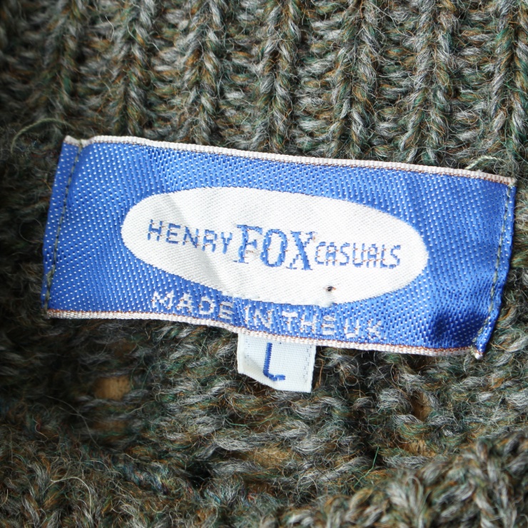 イギリス製 HENRY FOX CASUALS フィッシャーマン ケーブル編み ウール