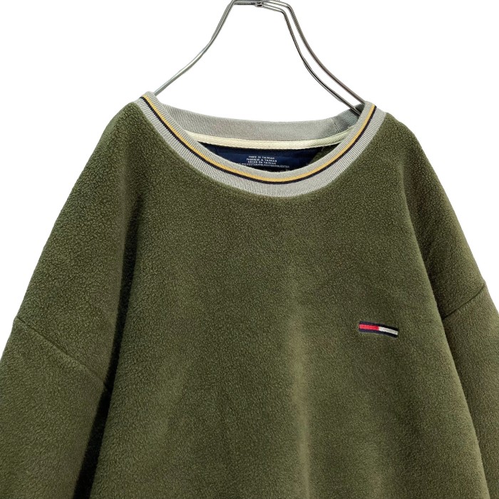 90s TOMMY JEANS L/S design fleece sweatshirt | Vintage.City 古着屋、古着コーデ情報を発信