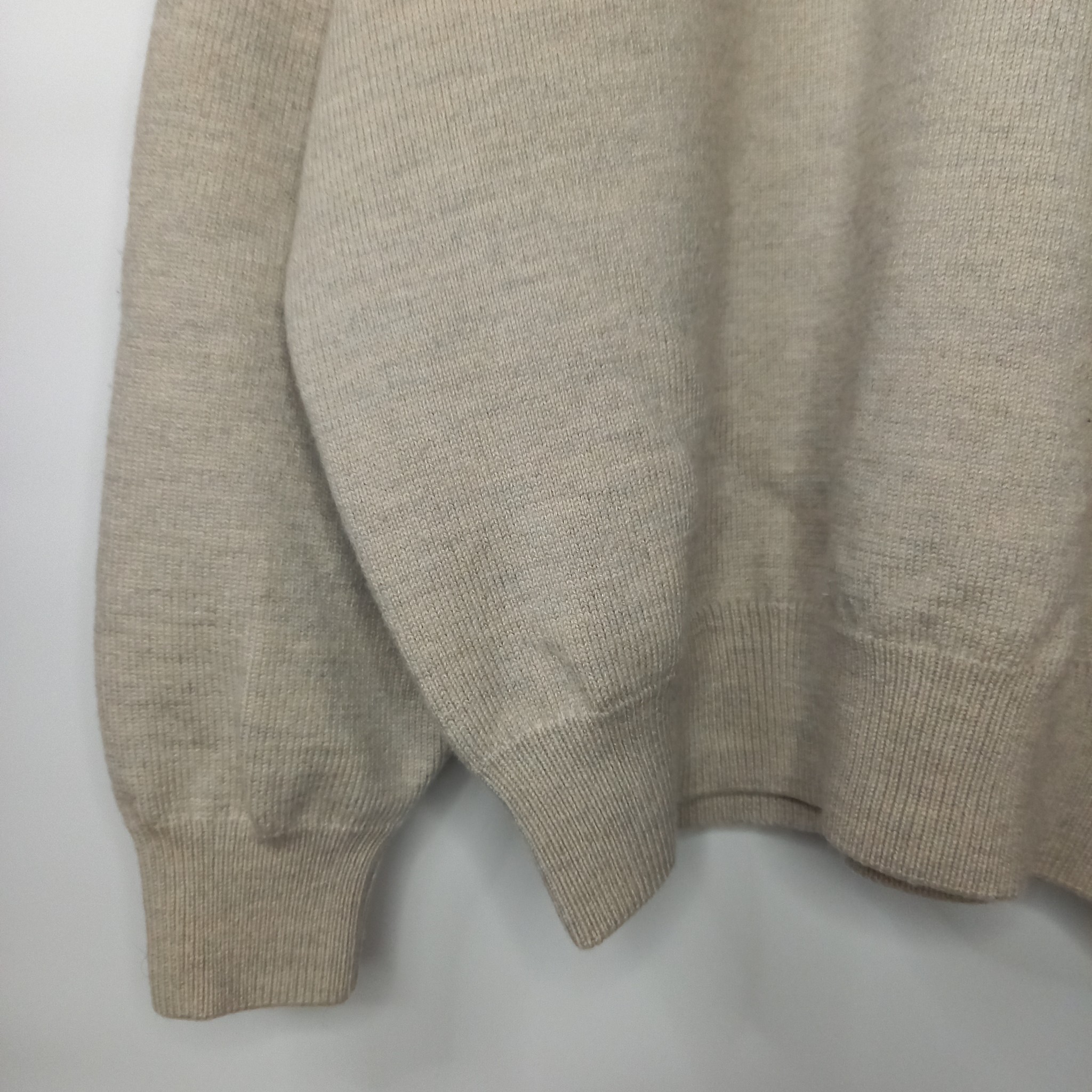 68-2790s　ポロゴルフ　ラルフローレン　メリノニット　セーター　刺繍　ベージュ　L