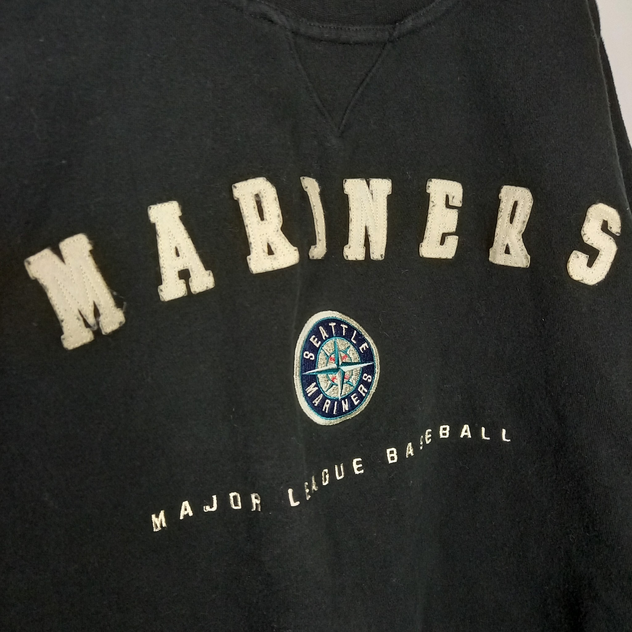 リー　Lee　MLB　スウェット　トレーナー　マリナーズ　刺繍ロゴ　ブラック　L