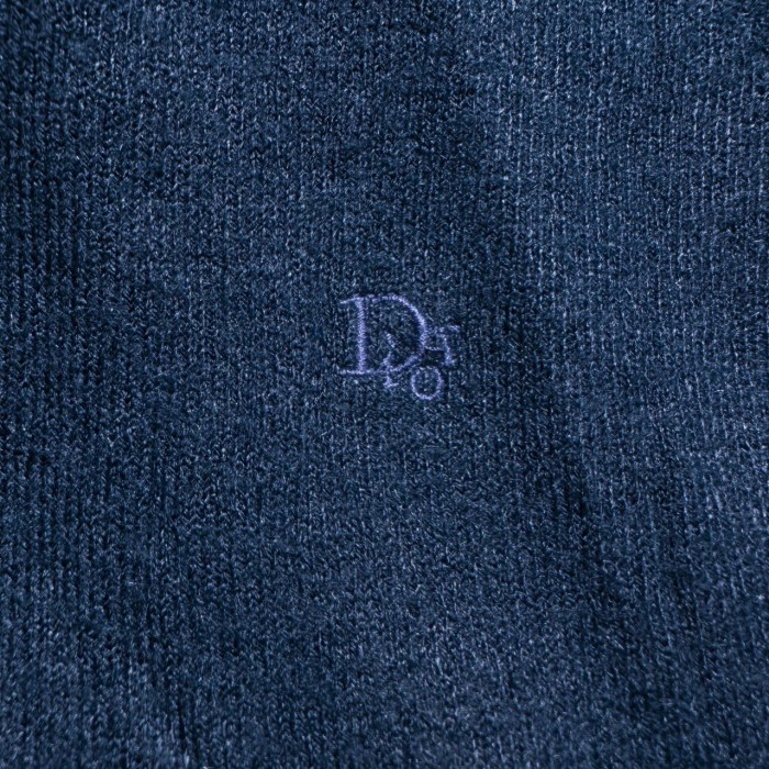 Christian Dior ディオール Vネック セーター  ラグラン袖 ワンポイント 刺繍  ロゴ USA製 ダークブルー Lサイズ メンズ 古着 【UR-0072】 | Vintage.City 古着屋、古着コーデ情報を発信