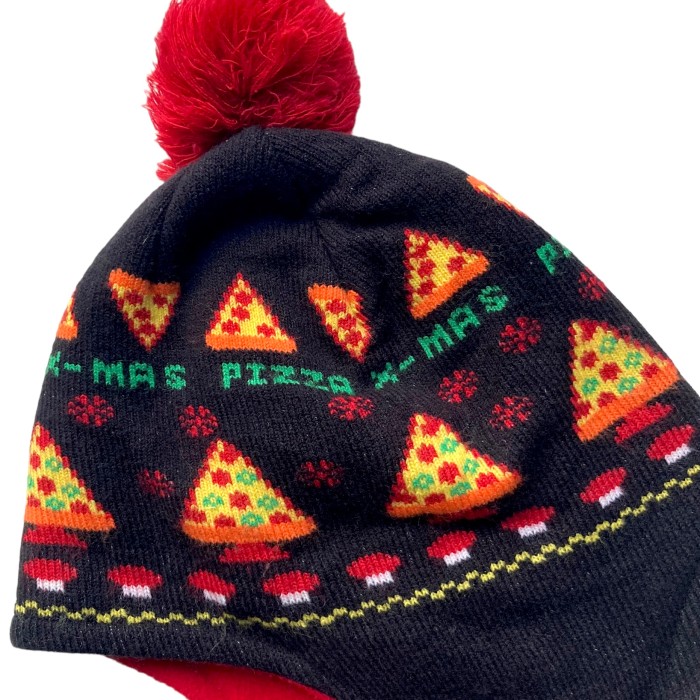 “PIZZA” Earflap Knit Cap | Vintage.City Vintage Shops, Vintage Fashion Trends