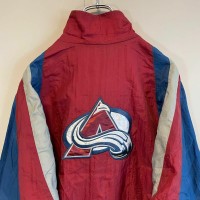 NHL AVALANCHE big logo nylon jacket size L 配送C 90's　刺繍ロゴ　ナイロンジャケット | Vintage.City 빈티지숍, 빈티지 코디 정보
