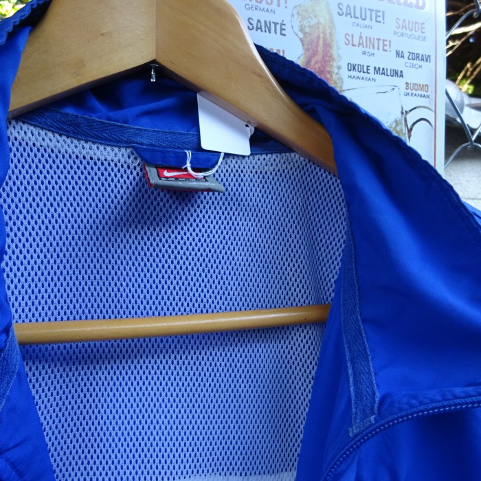 ナイキ ナイロンジャケット L ブルー 刺繍ロゴ スモールスウッシュ フルジップ 9503 | Vintage.City 古着屋、古着コーデ情報を発信