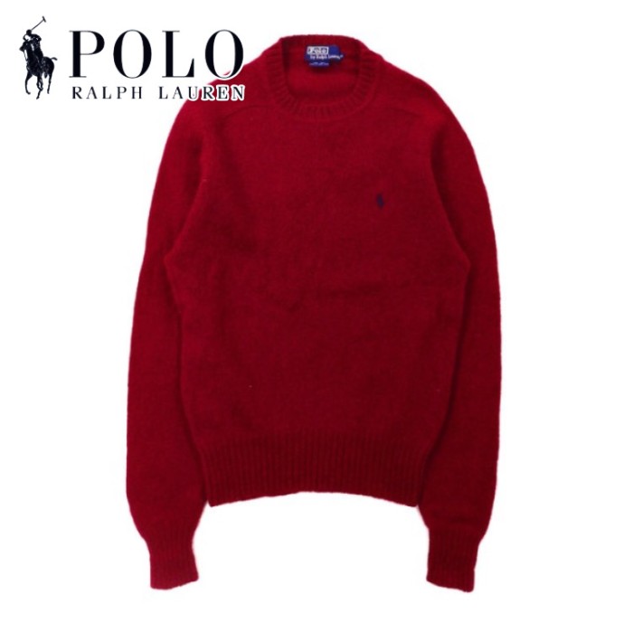 Polo by Ralph Lauren ニットセーター M レッド ウール スモールポニー刺繍 | Vintage.City 빈티지숍, 빈티지 코디 정보