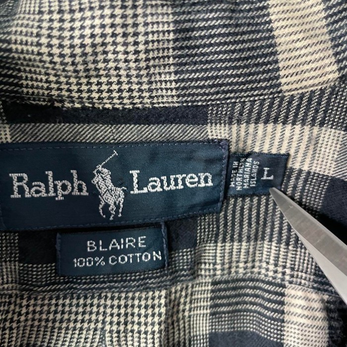 Ralph Lauren B.D. glen check shirt size L 配送B ラルフローレン　チェックシャツ　ボタンダウン | Vintage.City 古着屋、古着コーデ情報を発信