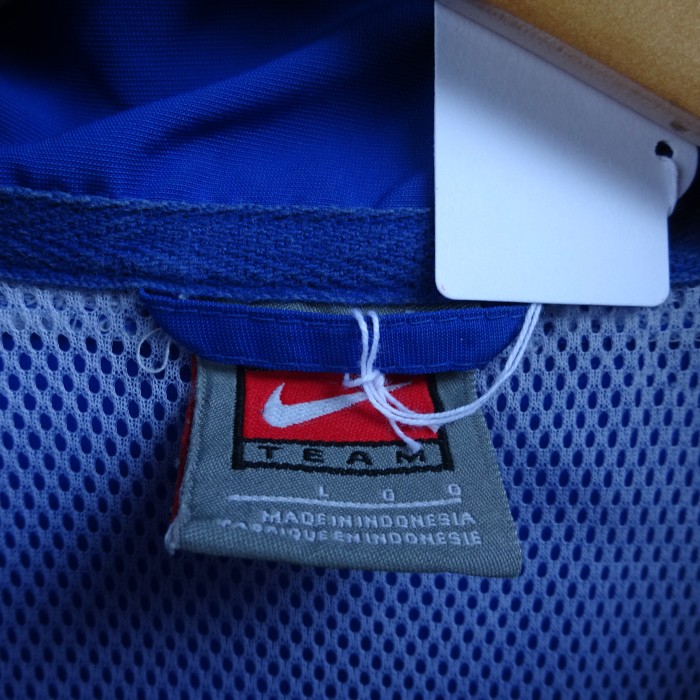 ナイキ ナイロンジャケット L ブルー 刺繍ロゴ スモールスウッシュ フルジップ 9503 | Vintage.City 古着屋、古着コーデ情報を発信