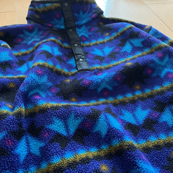 80s 90s L.L.Bean Fleece Pullover【総柄BLUE】 | Vintage.City 빈티지숍, 빈티지 코디 정보