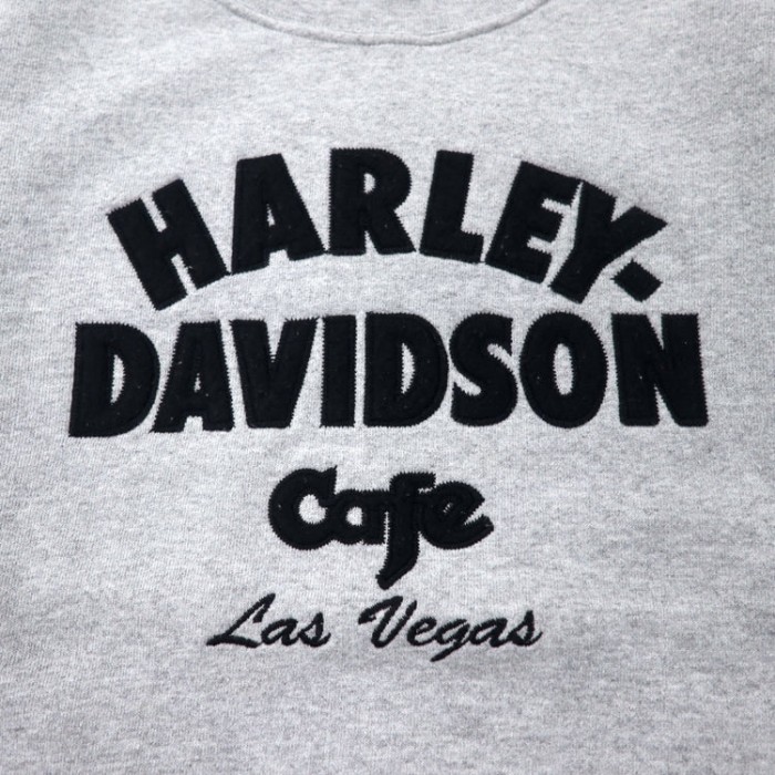 Harley Davidson Cafe ロゴ刺繍 スウェット S グレー コットン メキシコ製 | Vintage.City 古着屋、古着コーデ情報を発信