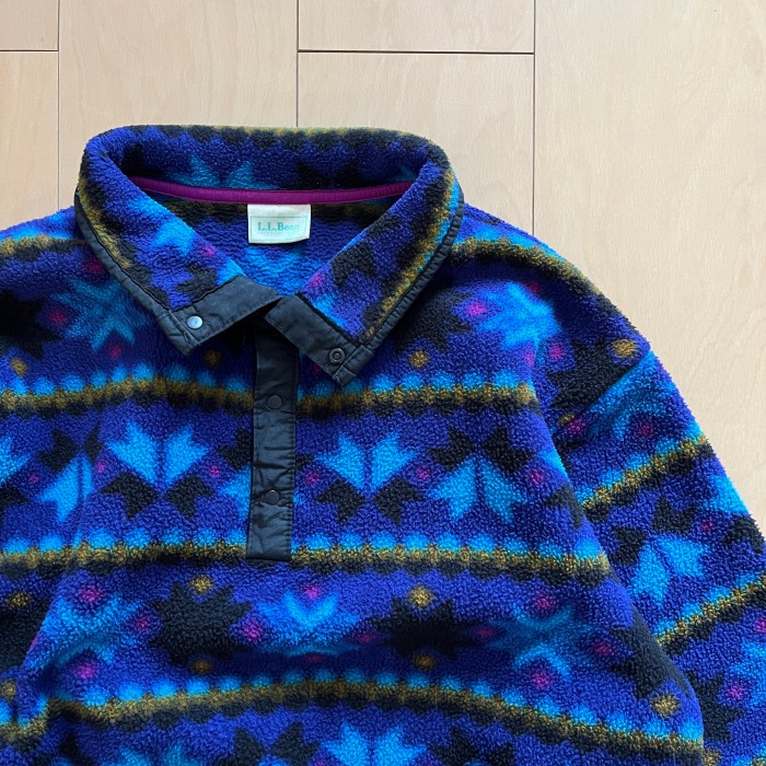 80s 90s L.L.Bean Fleece Pullover【総柄BLUE】 | Vintage.City Vintage Shops, Vintage Fashion Trends