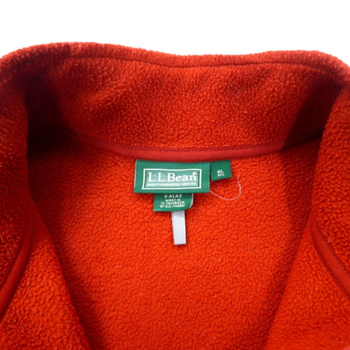 L.L.Bean 90年代 フルジップ フリースジャケット XL オレンジ ポリエステル 山タグ エルサルバドル製 | Vintage.City 古着屋、古着コーデ情報を発信