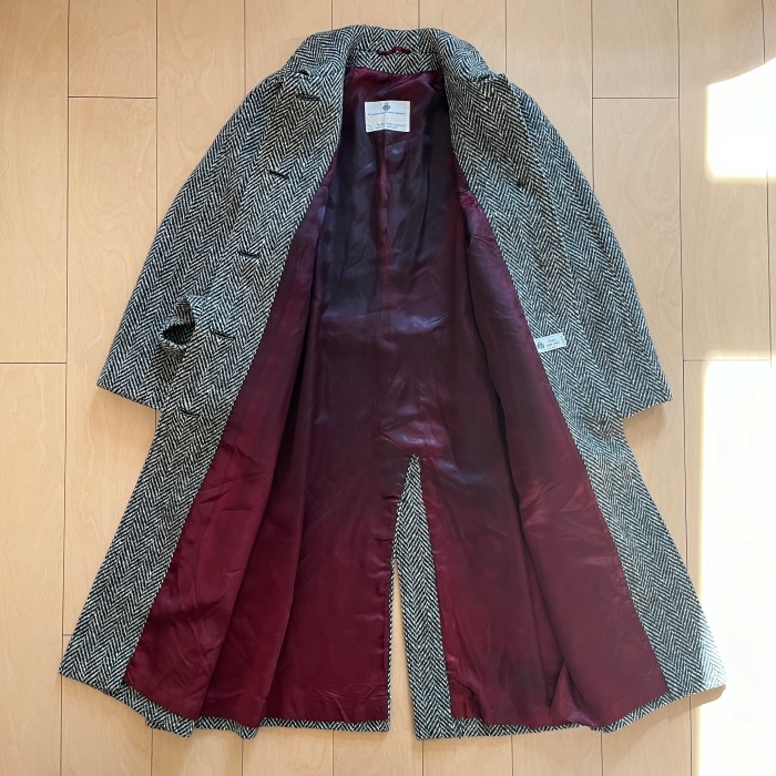70s Aquascutum アクアスキュータム Tweed Belted Single Trench Coat 【GRAY】 | Vintage.City 빈티지숍, 빈티지 코디 정보