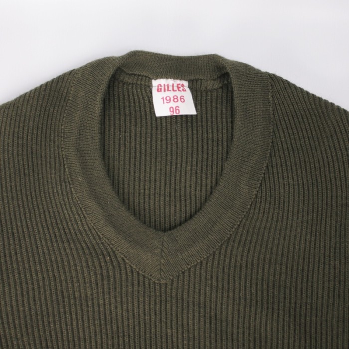 フランス軍　Vネック セーター　1986　ミリタリー [9018688] | Vintage.City 古着屋、古着コーデ情報を発信