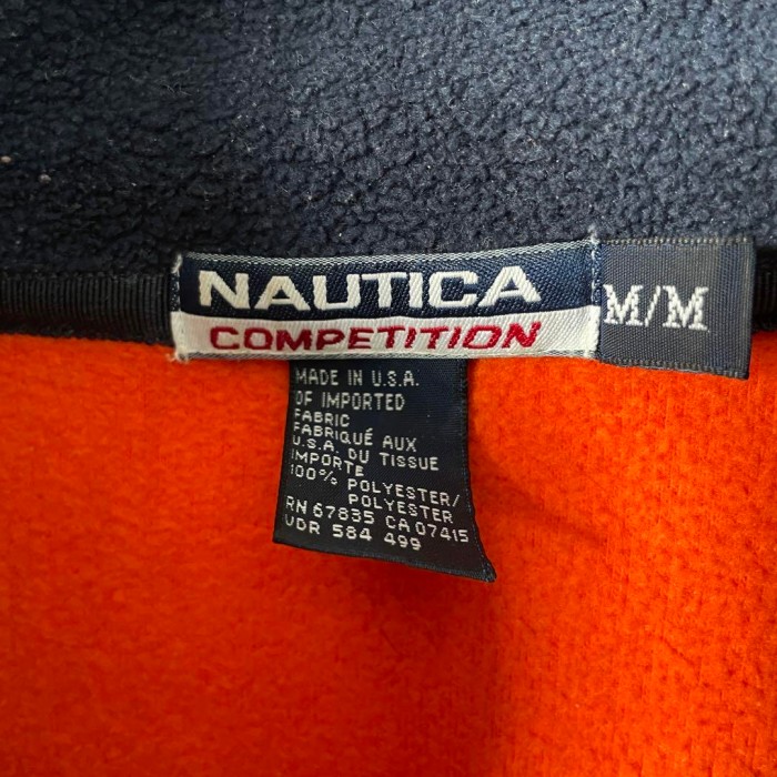 NAUTICA usa製 big logo fleece size M 配送B　ハーフジップフリース　刺繍ロゴ | Vintage.City 古着屋、古着コーデ情報を発信