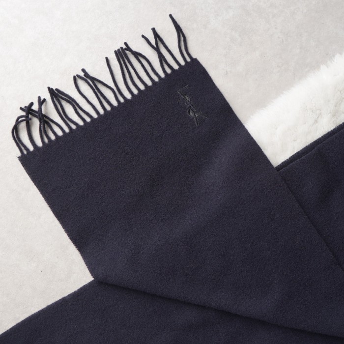 Yves Saint Laurent  イヴ・サンローラン  マフラー　YSLロゴ刺繡　イタリア製 | Vintage.City 古着屋、古着コーデ情報を発信