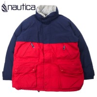 nautica 90年代 ダウンジャケット XL ネイビー レッド バイカラー ビッグサイズ | Vintage.City 古着屋、古着コーデ情報を発信