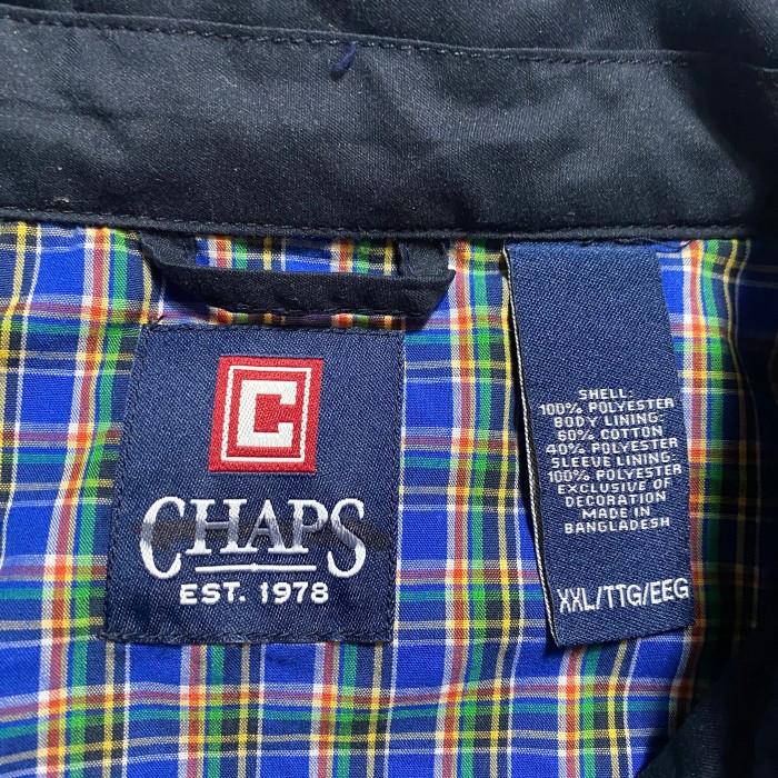 【2XLサイズ】チャップスラルフローレン　刺繍ワンポイントロゴ　チェックライナー　スウィングトップ | Vintage.City 古着屋、古着コーデ情報を発信