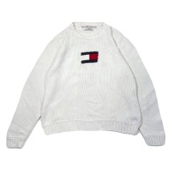 XLsize TOMMY HILFIGER FLAG cotton knit 24010613 トミーヒルフィガー コットンニット 長袖 | Vintage.City 빈티지숍, 빈티지 코디 정보