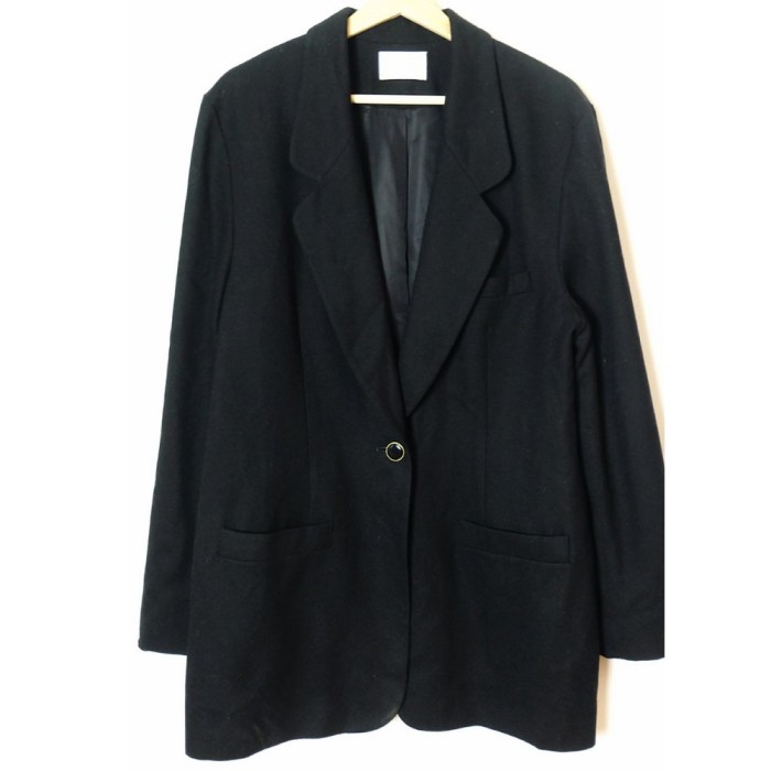 90's PENDLETON Solid Black Wool Jacket/MADE IN USA | Vintage.City 古着屋、古着コーデ情報を発信