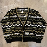 EXPRESSIONS acrylic design knit cardigan | Vintage.City 古着屋、古着コーデ情報を発信