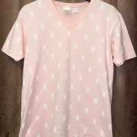 MADE IN JAPAN製 PHENOMENON 2008年モデル クワガタプリントVネックTシャツ ピンク Lサイズ | Vintage.City 古着屋、古着コーデ情報を発信