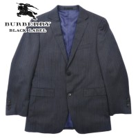 BURBERRY BLACK LABEL 2Bテーラードジャケット 36R グレー ストライプ ウール 羊毛 D1H31-608-07 | Vintage.City 古着屋、古着コーデ情報を発信