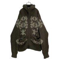 DIESEL 00's zip-up Alpaca blend design knit jacket | Vintage.City 古着屋、古着コーデ情報を発信