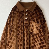 BoTT Checkerboard Velour Polo size XL 配送B　ボット　ポロベロア | Vintage.City Vintage Shops, Vintage Fashion Trends