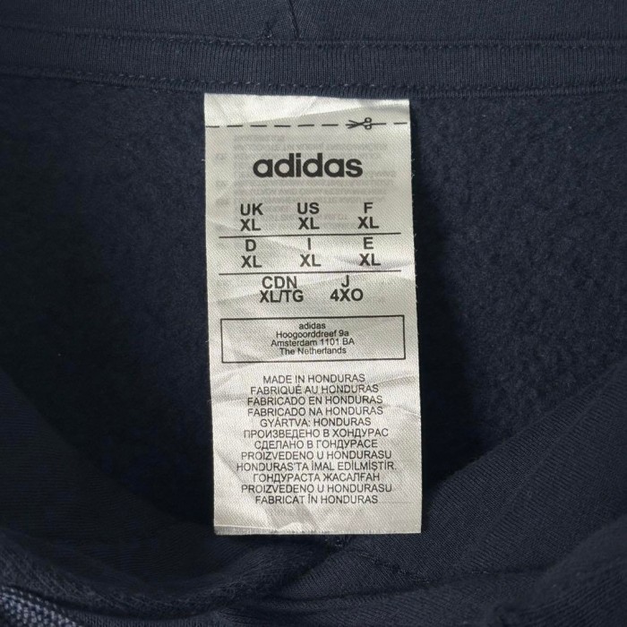 adidas ワンポイント ロゴ刺繍 スウェット パーカー 紺 XL S1501 | Vintage.City 古着屋、古着コーデ情報を発信