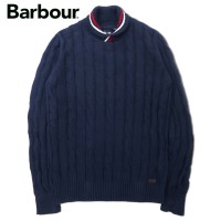 Barbour ショールカラー ケーブルニット セーター M ネイビー コットン | Vintage.City 古着屋、古着コーデ情報を発信