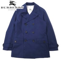 BURBERRY イングランド製 ピーコート ダブルブレスト コート L ネイビー コットン | Vintage.City 古着屋、古着コーデ情報を発信