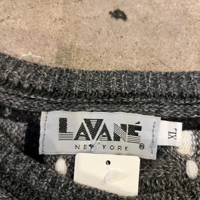LAVANE acrylic 3D design knit | Vintage.City 古着屋、古着コーデ情報を発信