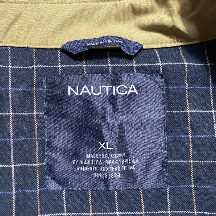 【XLサイズ】ノーティカ　刺繍ワンポイント　ベージュ　スウィングトップ | Vintage.City 古着屋、古着コーデ情報を発信