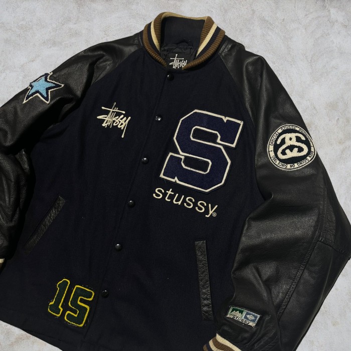 90’s old stussy 15th Anniversary Varsity Jacket | Vintage.City Vintage Shops, Vintage Fashion Trends