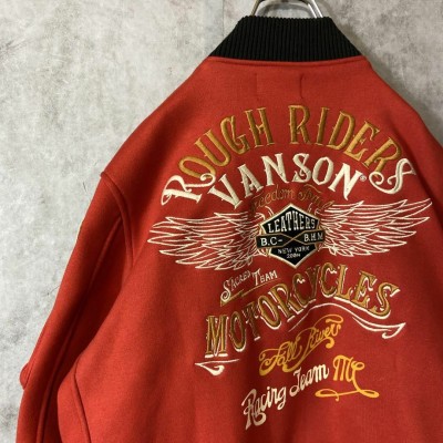 VANSON  embroidery cotton flight jacket size L 配送A　MA-1 バンソン　背面ゴツ刺繍　エンブレム | Vintage.City 古着屋、古着コーデ情報を発信