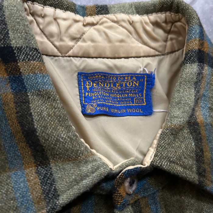 60s ペンドルトン ヴィンテージウールシャツ オリーブ 15 1/2 | Vintage.City 古着屋、古着コーデ情報を発信