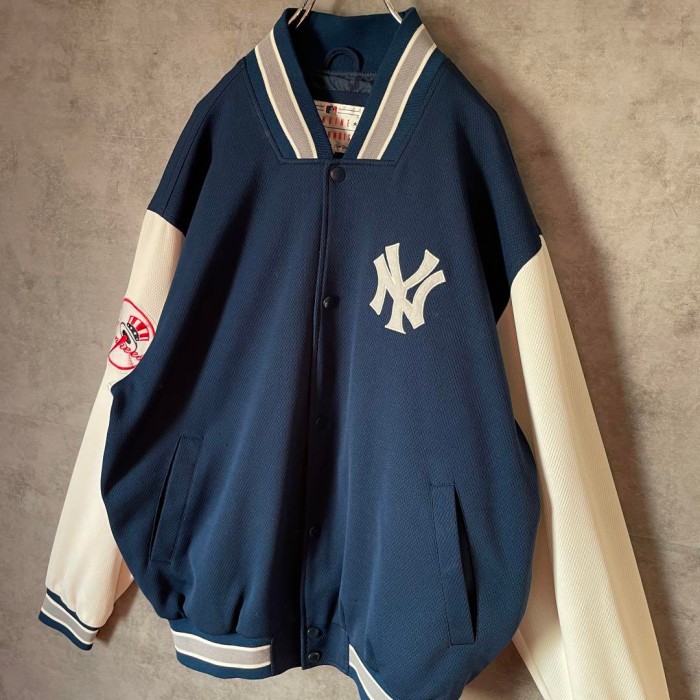 MLB newyork yankees embroidery mesh stadium jacket size M 配送B　背面ビッグ刺繍ロゴ　メッシュ　ニューヨークヤンキース | Vintage.City Vintage Shops, Vintage Fashion Trends