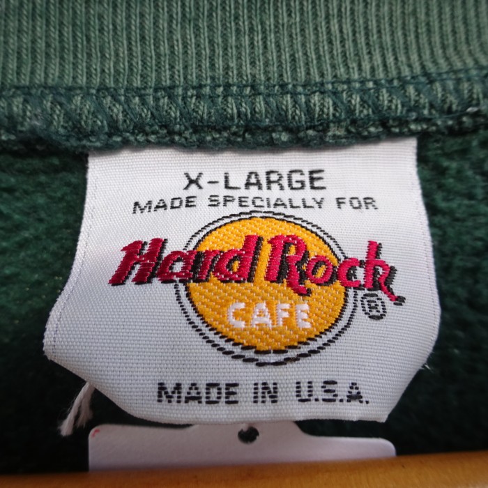ハードロックカフェ スウェット XL グリーン USA製 MADRID 刺繍 緑 9551 | Vintage.City 古着屋、古着コーデ情報を発信