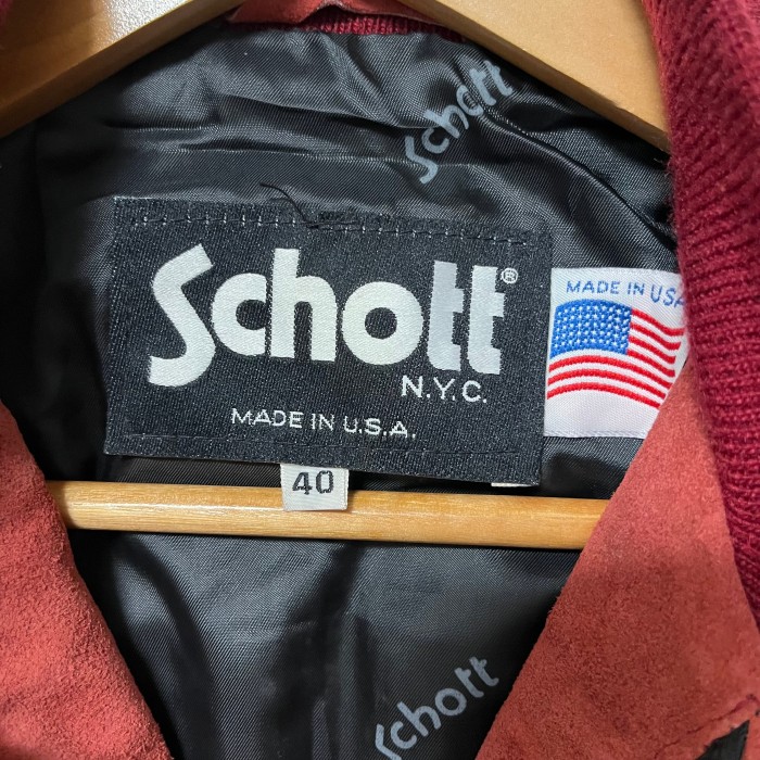 Schott N.Y.C MADE IN U.S.A スタジャン サイズ 40胸囲約57cm