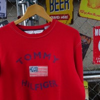 トミーヒルフィガー スウェット L レッド 星条旗 プルオーバー 胸ロゴ 赤 青 9570 | Vintage.City 빈티지숍, 빈티지 코디 정보