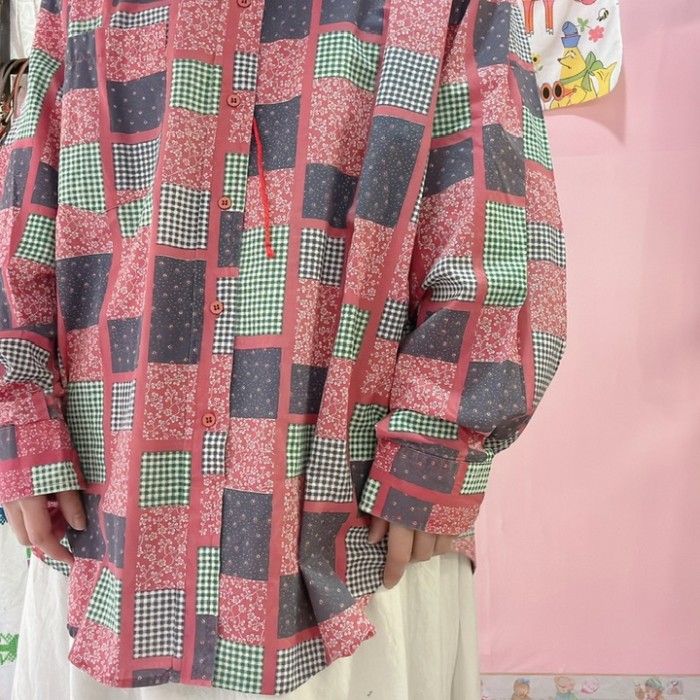 patchwork pattern shirt | Vintage.City 古着屋、古着コーデ情報を発信