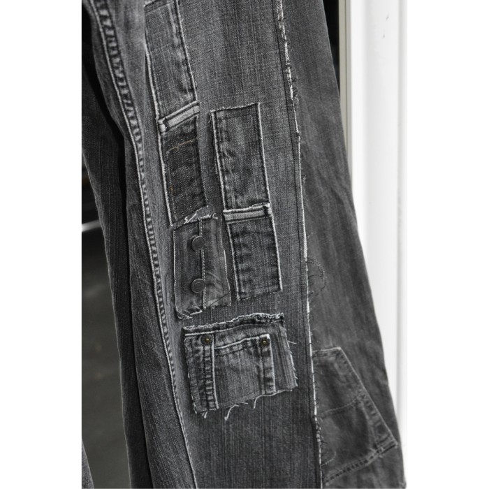 VERS Remake Patch Custom Docking Flare Denim Pants | Vintage.City 古着屋、古着コーデ情報を発信