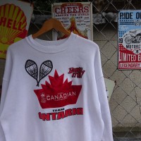フルーツオブザルーム プリントスウェット L ホワイト 赤 カナダ プルオーバー 9593 | Vintage.City 古着屋、古着コーデ情報を発信