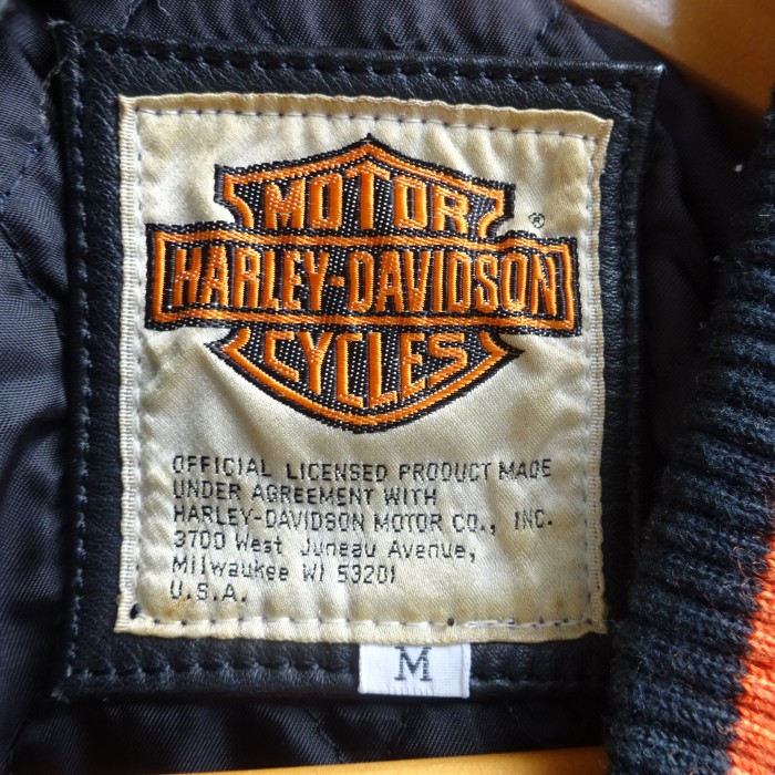 90s ハーレーダビッドソン レザージャケット M ブラック 牛革 ノーカラー 9573 | Vintage.City 빈티지숍, 빈티지 코디 정보