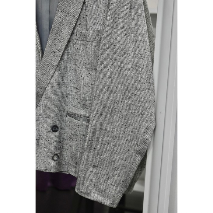 Vintage Short Length Double Breasted Tailored Jacket & Two Tuck Slacks Setup | Vintage.City 古着屋、古着コーデ情報を発信