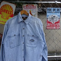 ハーレーダビッドソン デニムシャツ XL ブルー 胸ポケット 刺繍ロゴ 長袖 青 9585 | Vintage.City 古着屋、古着コーデ情報を発信