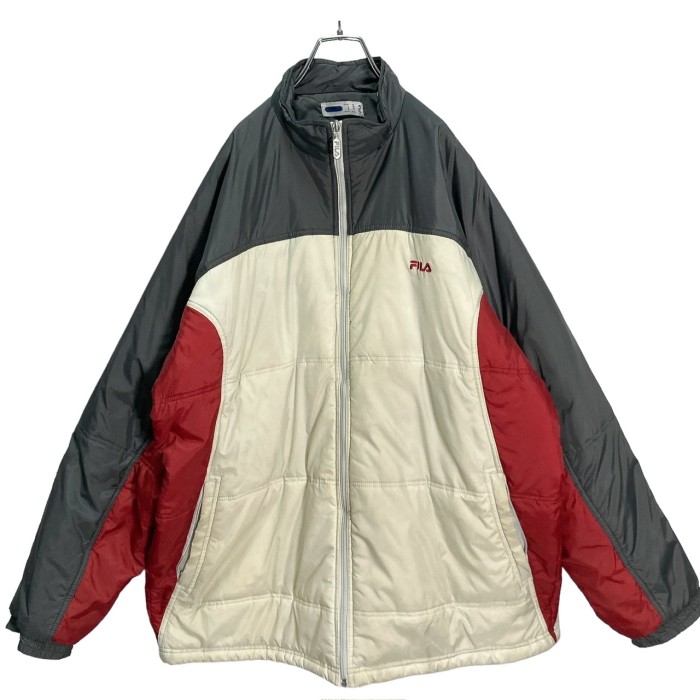 90-00s FILA zip-up padded nylon jacket | Vintage.City 古着屋、古着コーデ情報を発信