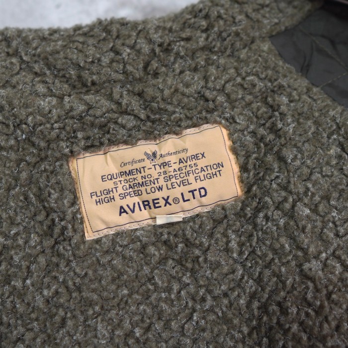 AVIREX  アヴィレックス　フライトジャケット　キルティングジャケット　ボア生地　フード付き　マルチポケット　ラグランスリーブ　XLサイズ | Vintage.City 古着屋、古着コーデ情報を発信